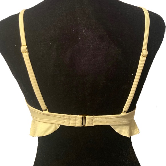 Xhilaration Ruffle Tie-Front Yellow Bikini Top - Size S - Picture 4 of 8